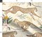 African Floral Nursery Safari Nature Wildlife Leaves Botanical Neutral Pastel Cream Protea Custom Printed Fabric by Spoonflower Various Fabrics by the Yard or Fat Quarter